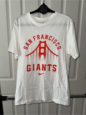 San Francisco Giants Nike White Tee with Orange Golden Gate Graphic